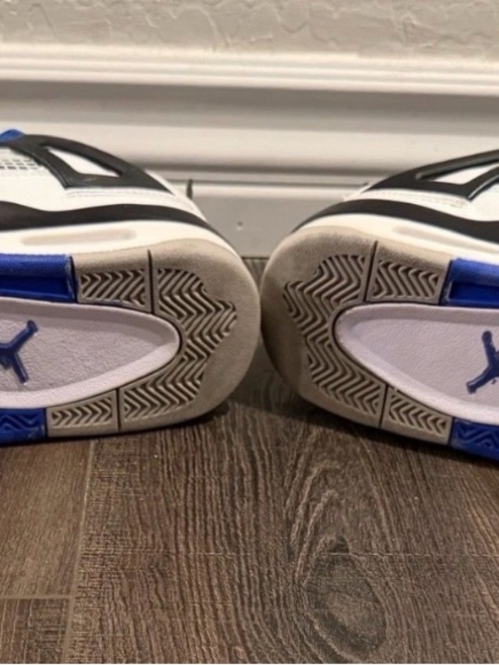 Air Jordan 4 Retro Motorsports White Blue Black 308497-117 Mens Size 8 - Picture 10 of 16